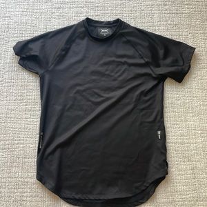 ASRV silver plus black workout shorts sleeve shirt S